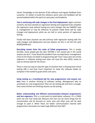 Common mistakes in software testing and how to overcome? | PDF
