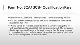 Common Issues in Tax Audit - CA Sana Baqai | PDF