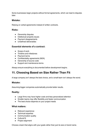 Common Mistakes to Avoid When Hiring a Software Development Team in the ...