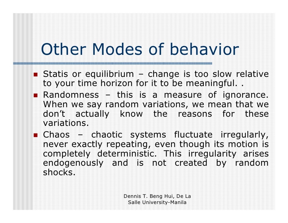 Common Modes Of Dynamic Behavior