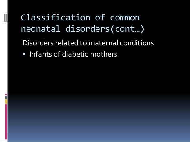 Common neonatal disorders