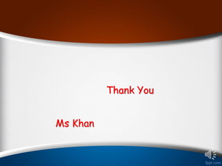 Thank You
Ms Khan
 