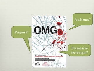 Audience? Persuasive technique? Purpose? 