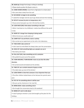Common Phrasal verbs for A2 level learners | PDF