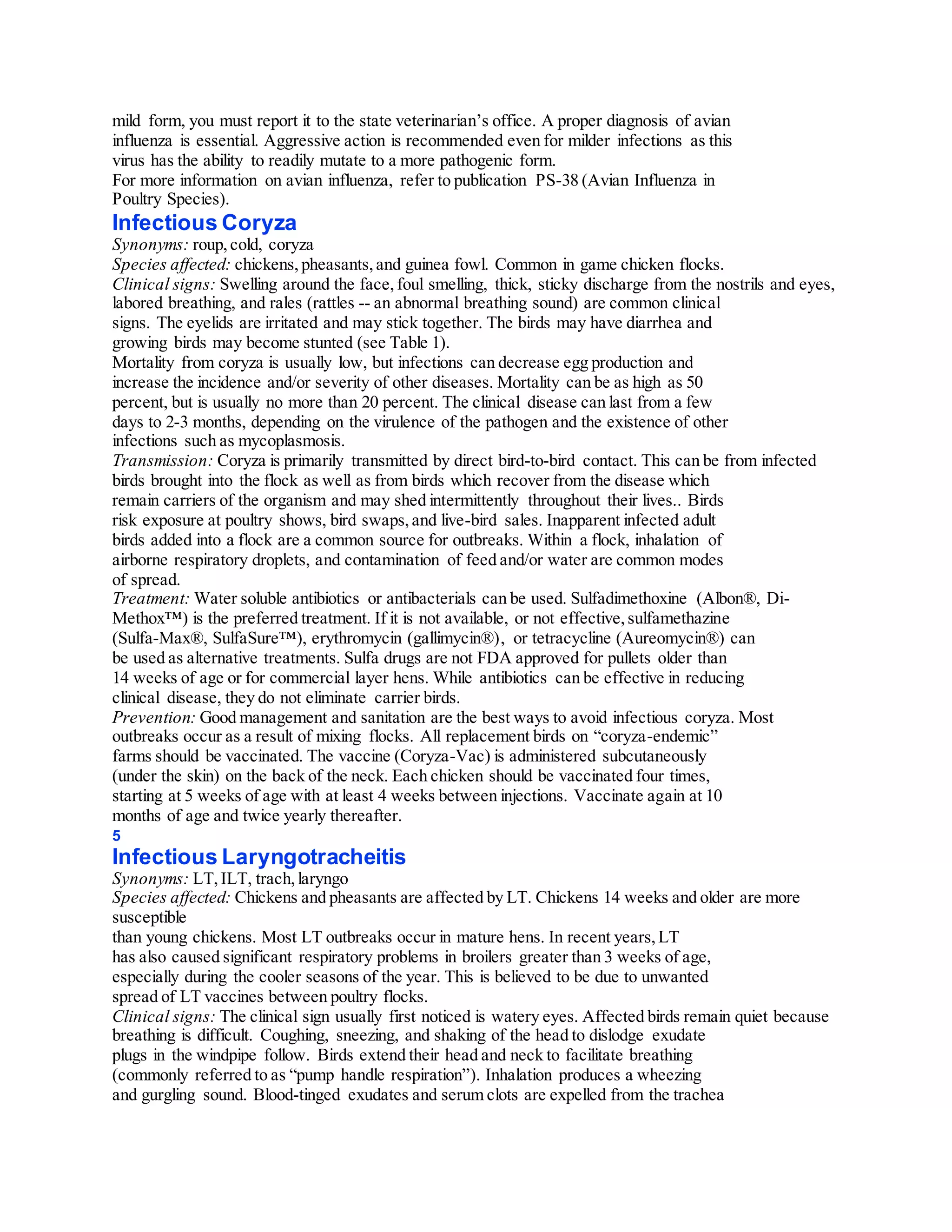 Common poultry diseases 1 | DOCX