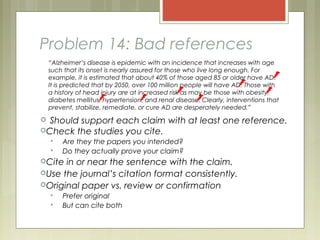 Common problems in scientific writing | PPT