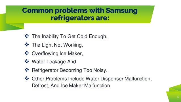 Common problems with Samsung refrigerators