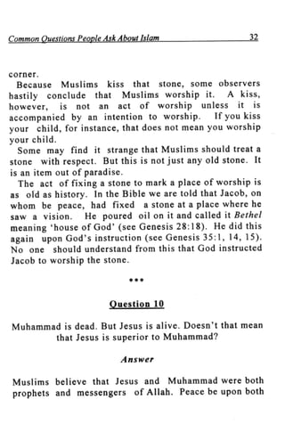 Matching Question Example Islam Common questions people ask about islam | PDF