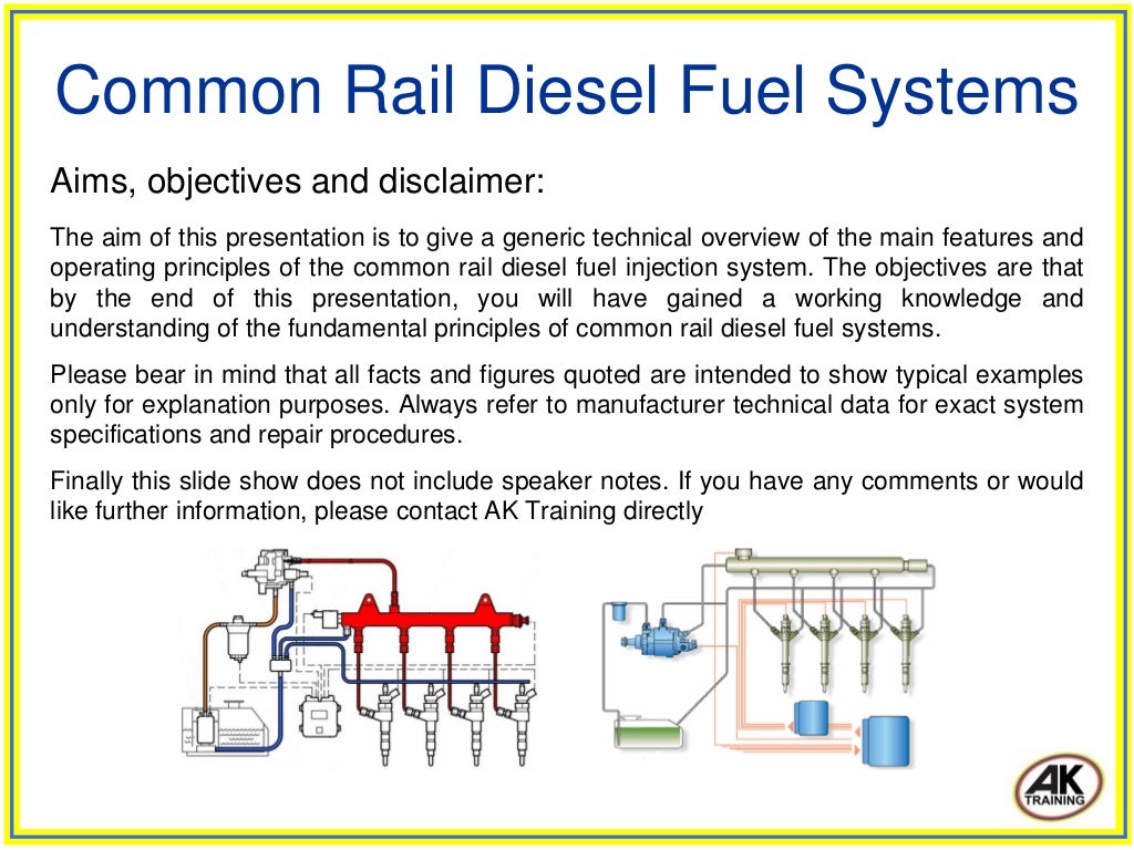 Common rail diesel fuel systems