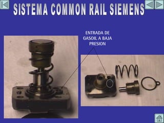 BOMBA DE ALTA PRESION 4 SISTEMA COMMON RAIL SIEMENS ENTRADA DE GASOIL A BAJA PRESION 