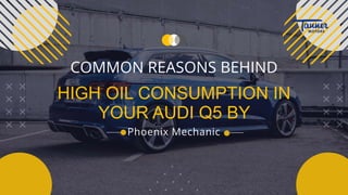 HIGH OIL CONSUMPTION IN
YOUR AUDI Q5 BY
COMMON REASONS BEHIND
Phoenix Mechanic
 