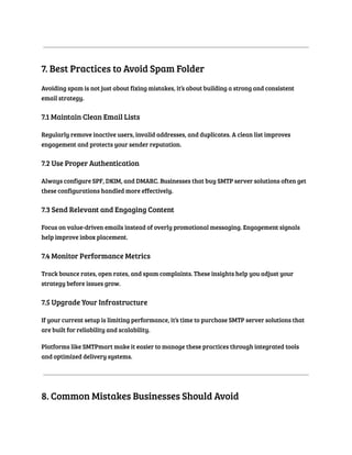 How SMTP Solutions Prevent Emails from Going to Spam: Key Strategies ...