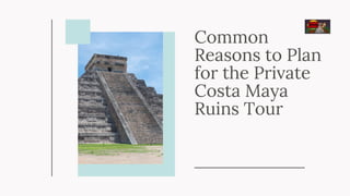 Common
Reasons to Plan
for the Private
Costa Maya
Ruins Tour
 