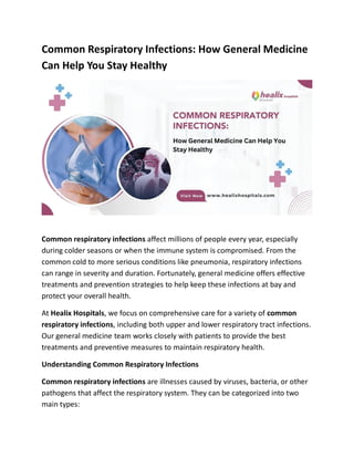 Common Respiratory Infections How General Medicine Can Help You Stay ...