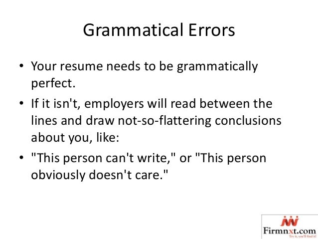 common resume mistakes