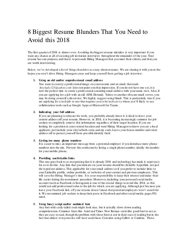 common resume mistakes to avoid rev up yourresume avoid resume mistakes