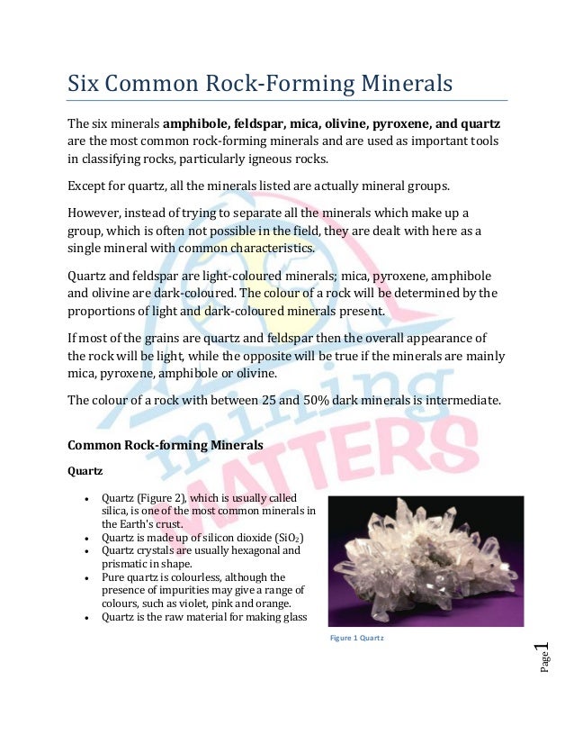 Six Physical Properties Of Minerals Six Physical Properties Of Minerals