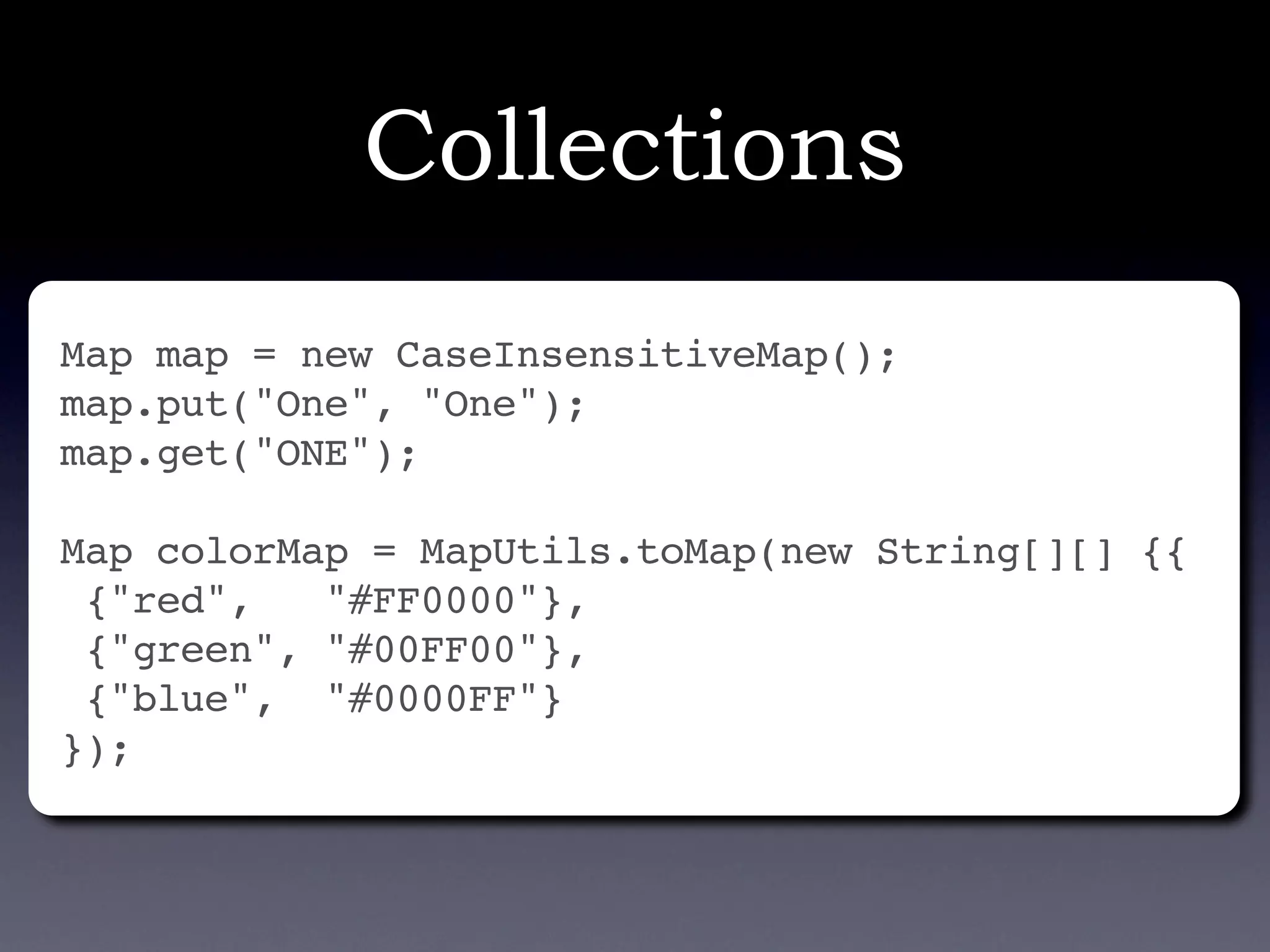 Apache Commons - Don\'t re-invent the wheel