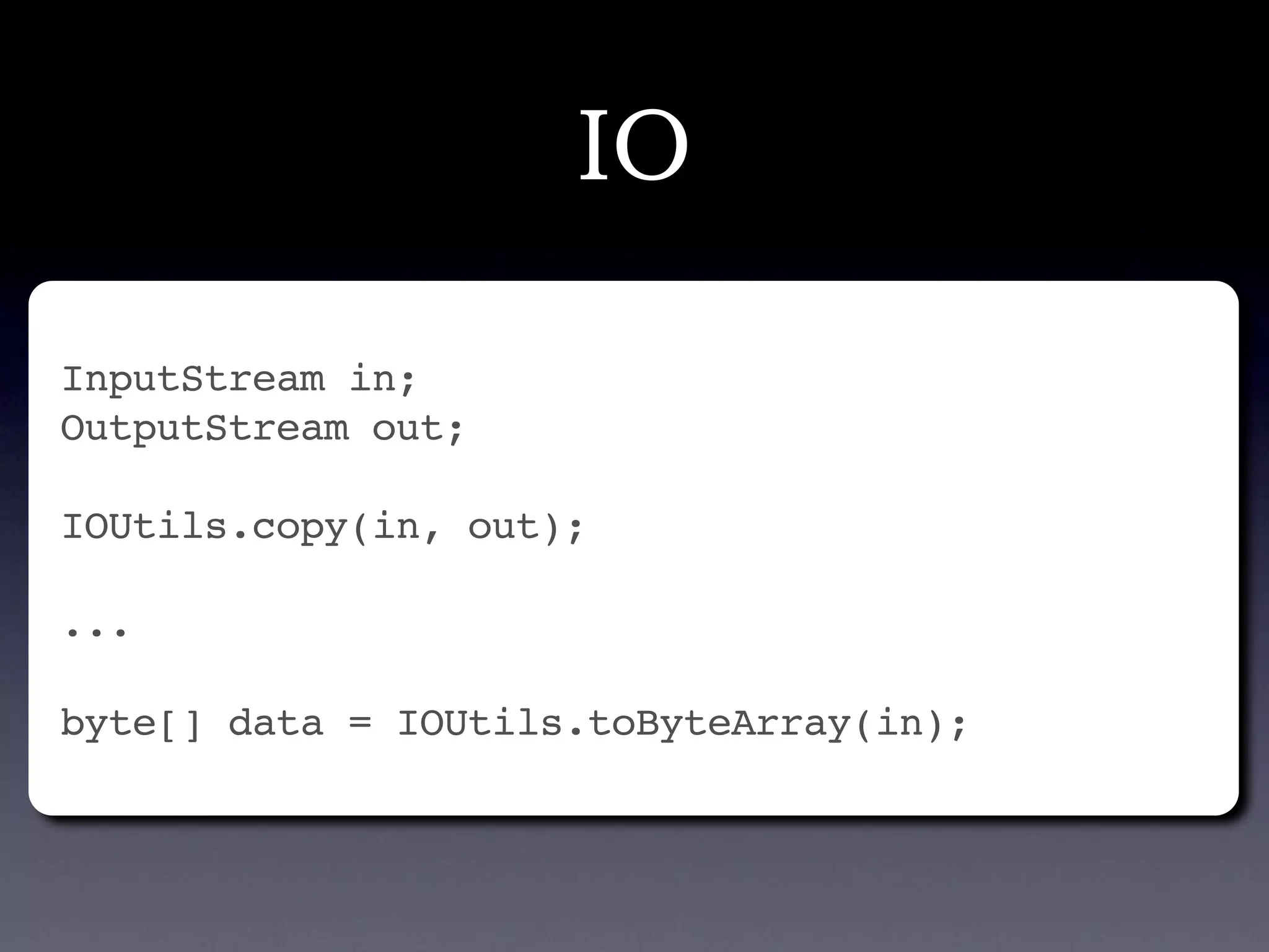 Apache Commons - Don\'t re-invent the wheel