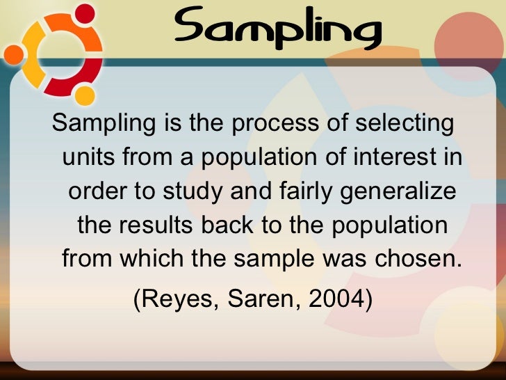 Common sampling techniques