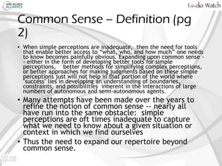 Common Sense Definition Simple Common Sense 101 - so much to learn about CS | PDF