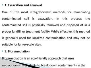 Common Soil Contaminants and Effective Remediation Strategies | PPTX