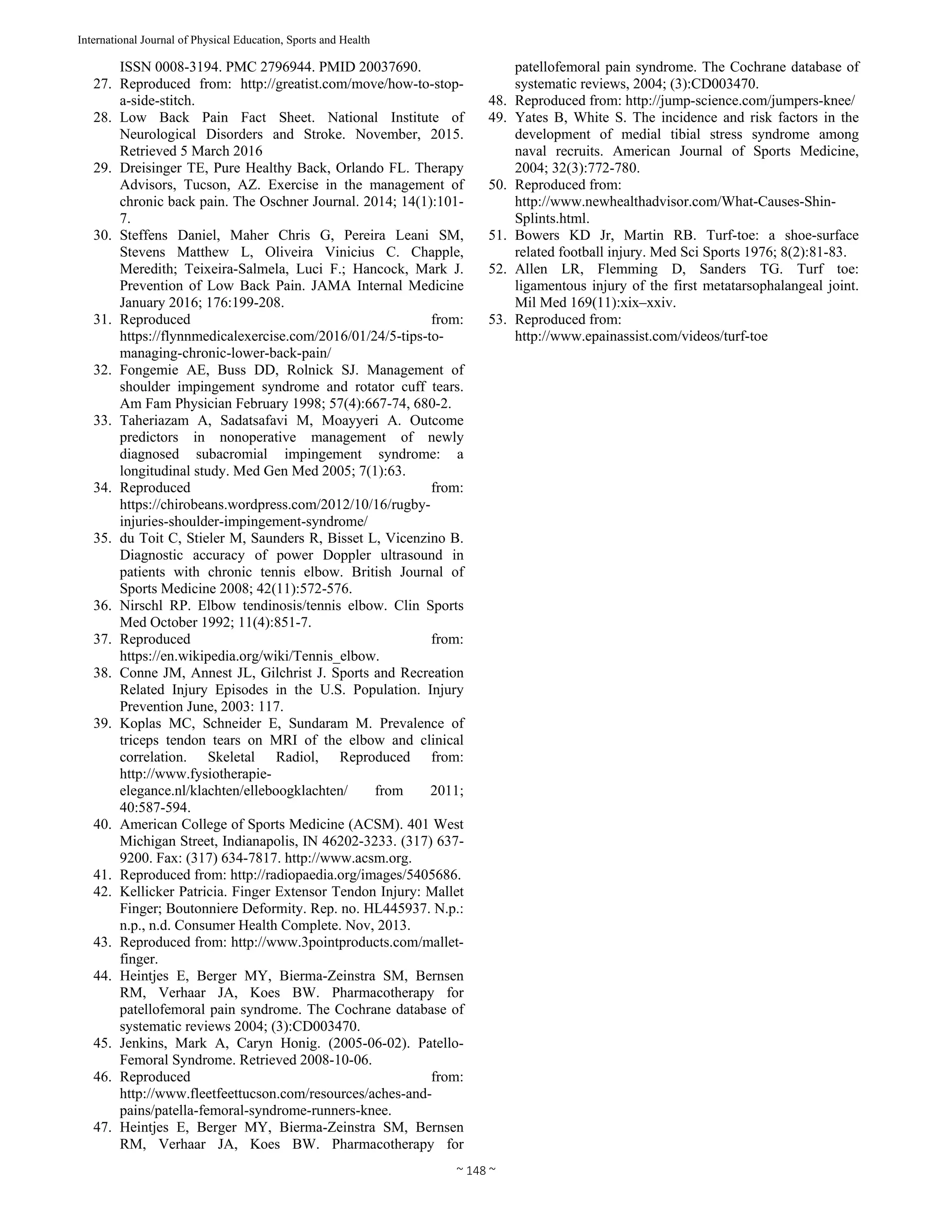 Common sports injuries | PDF