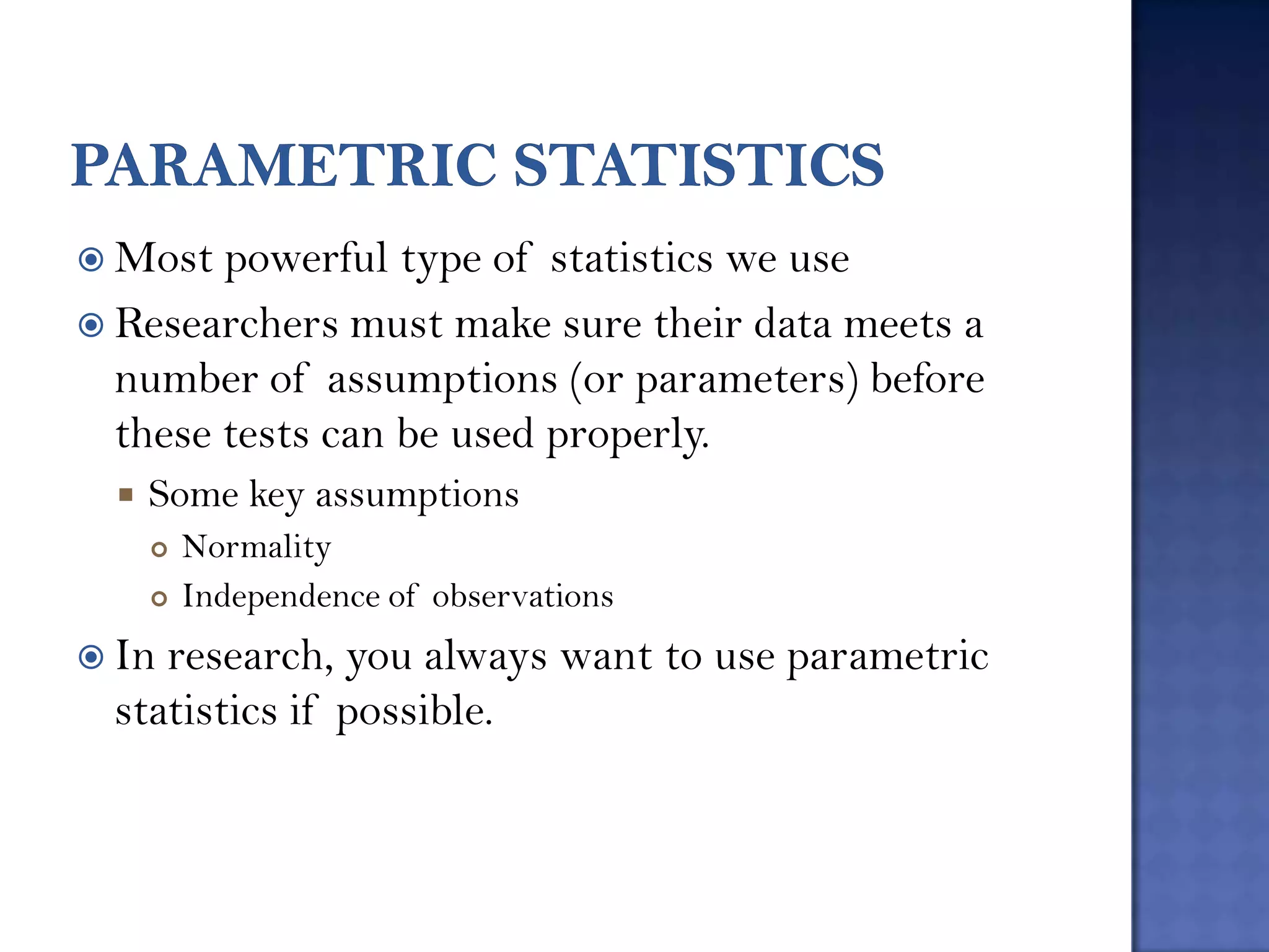 Commonly Used Statistics in Survey Research | PPTX