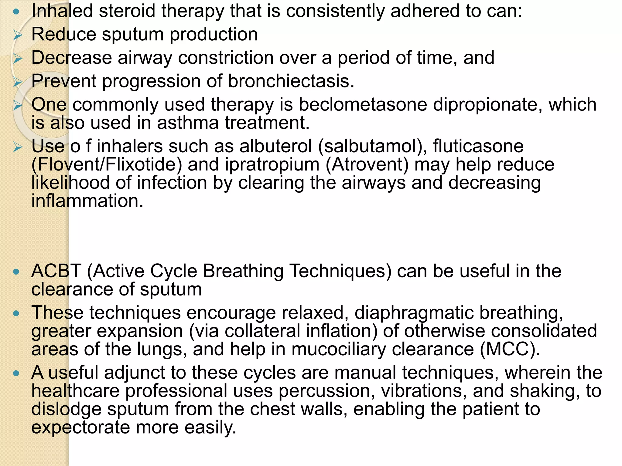 Common suppurative diseases of lung- Bronchiectasis...! | PPTX