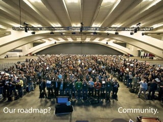 Our roadmap?   Community.
 