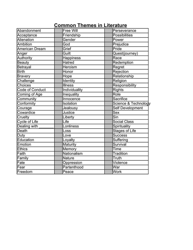 common-themes-in-literature-pdf-free-download