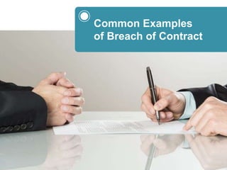 Common Examples
of Breach of Contract

 