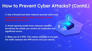 Fresh Look at Common Types Of Cyber Attacks How To Prevent Them Pptx