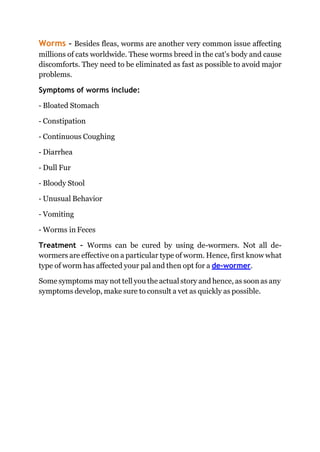 Picture of Common Feline Diseases: Symptoms & Preventives | PDF