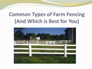 Common Types of Farm Fencing
(And Which is Best for You)
 