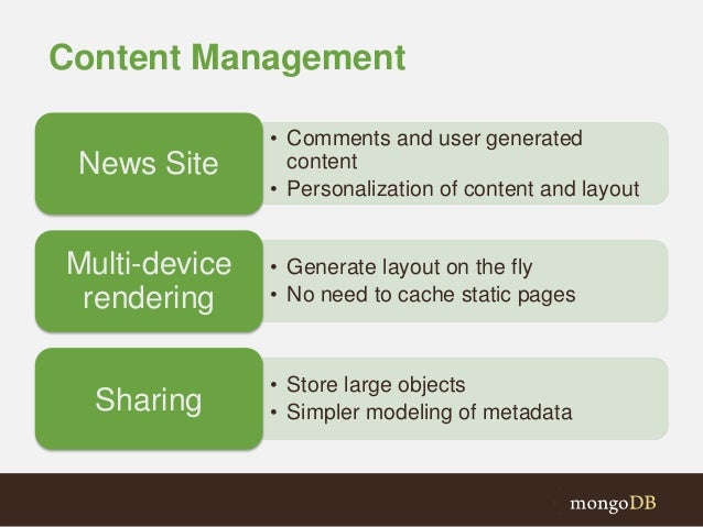 key mongodb generate MongoDB Cases Use Common