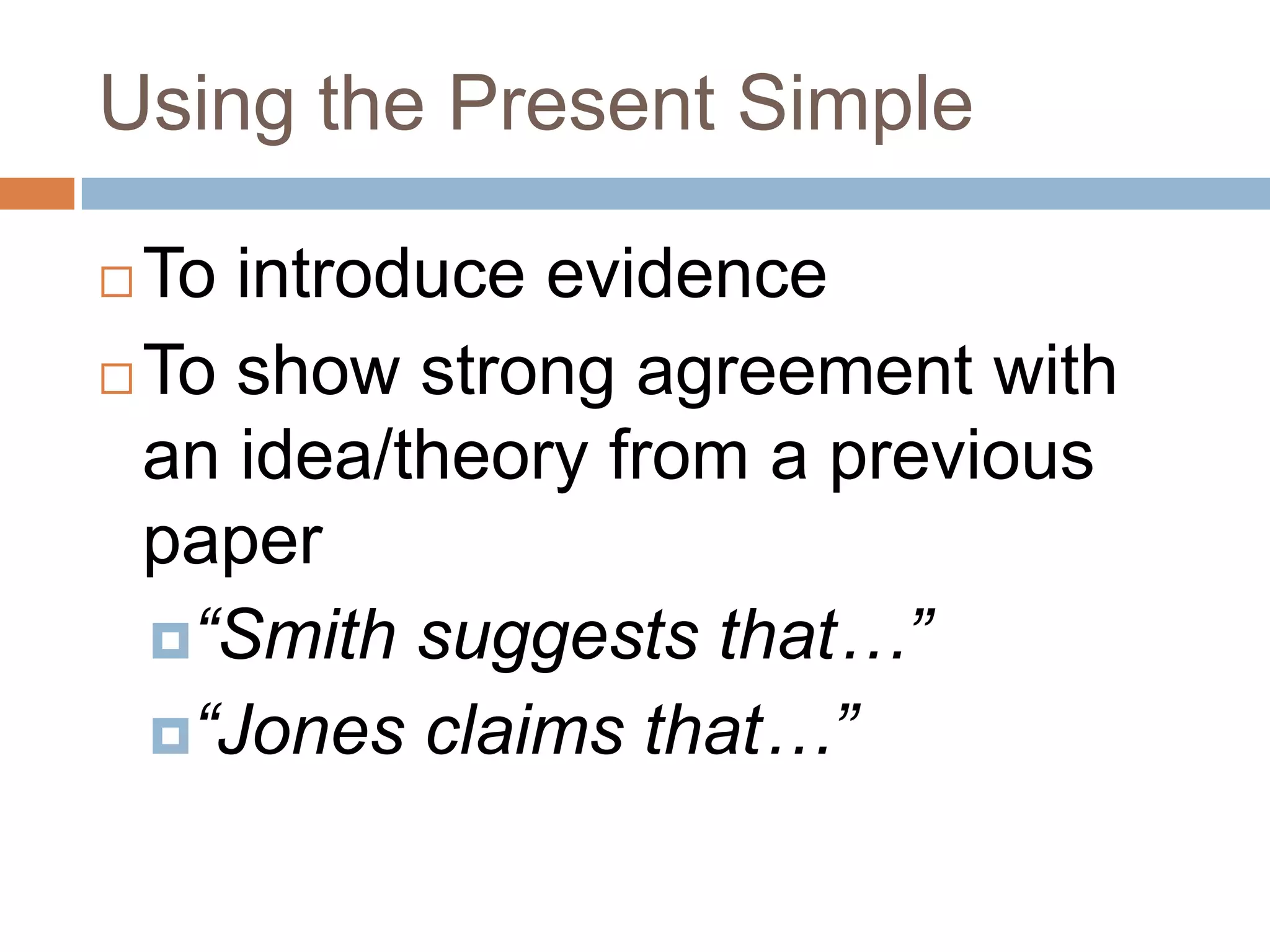 Common verb tenses in academic writing | PPTX