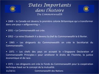Commonwealth présentation | PPT