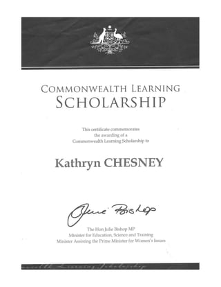 Commonwealth learning scholarship