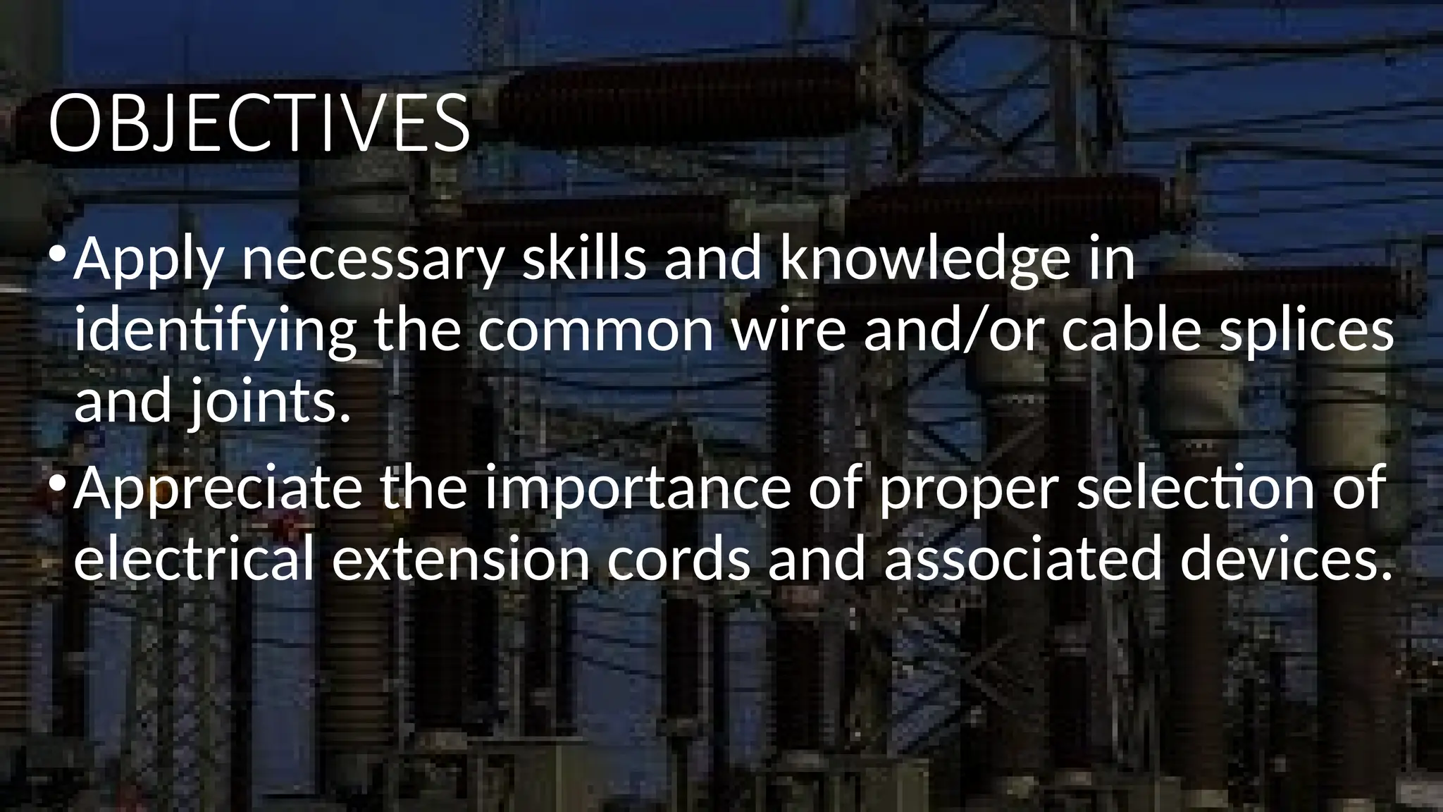 Common Wire Splices and Joints in Residential Wiring Installation | PPTX