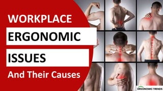 WORKPLACE
ERGONOMIC
ISSUES
And Their Causes
 