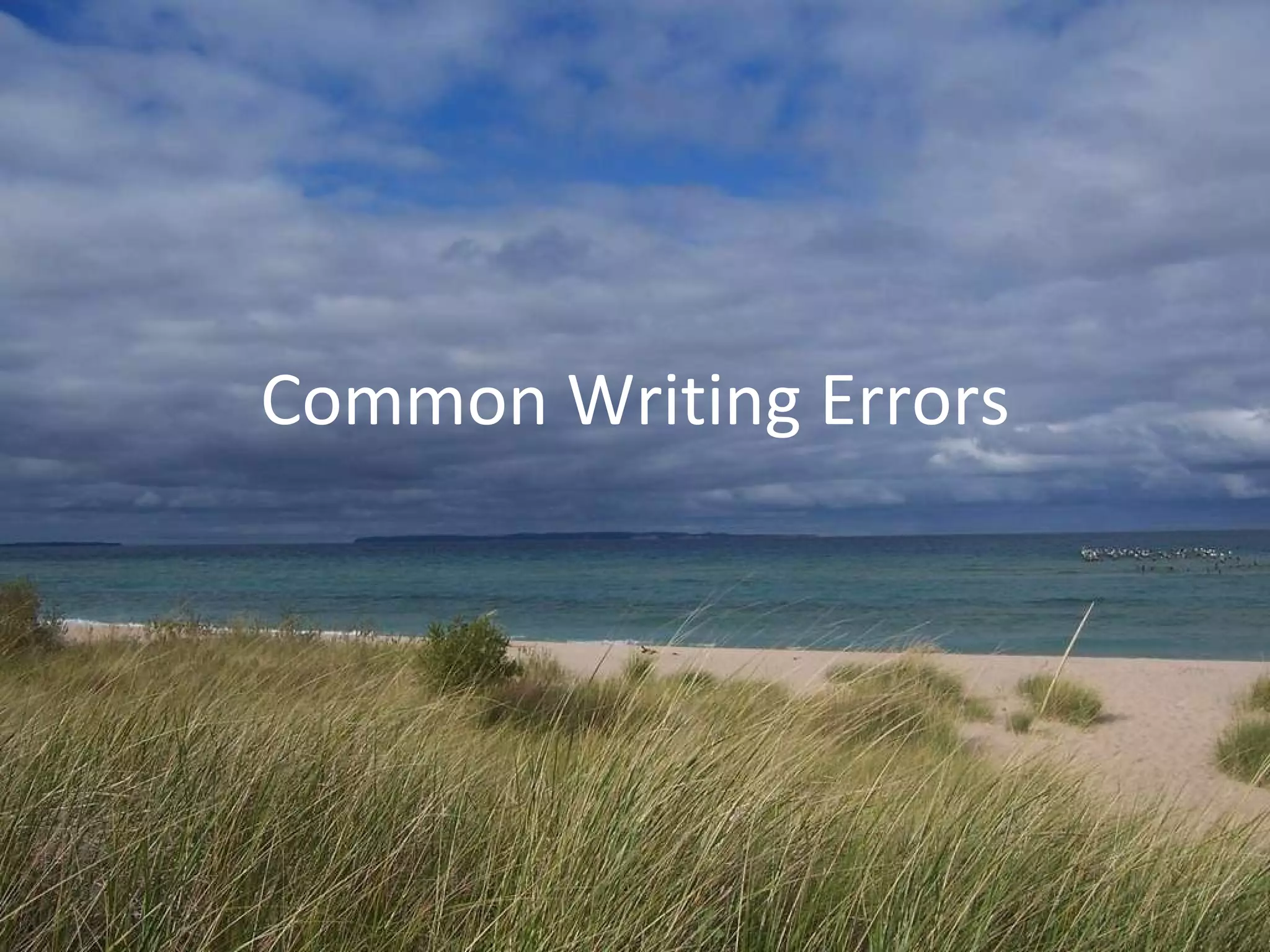 Common writing errors | PPT