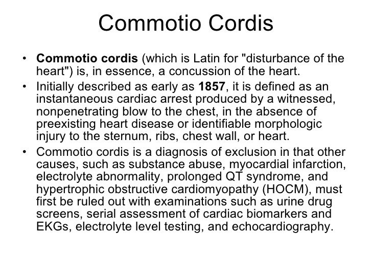 Commotio cordis