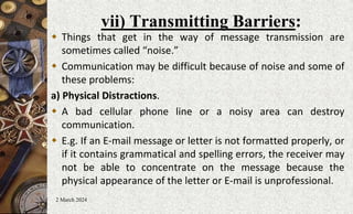 Communication Barrier Letter Example COMM SKILLS.pptx. Use it for students of any study level | PPTX