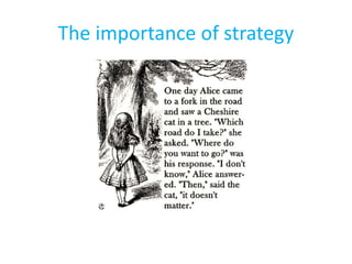 The importance of strategy
 