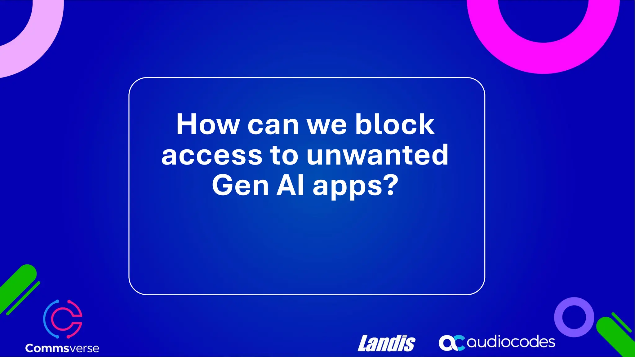 How can we block access to unwanted Gen AI apps? 