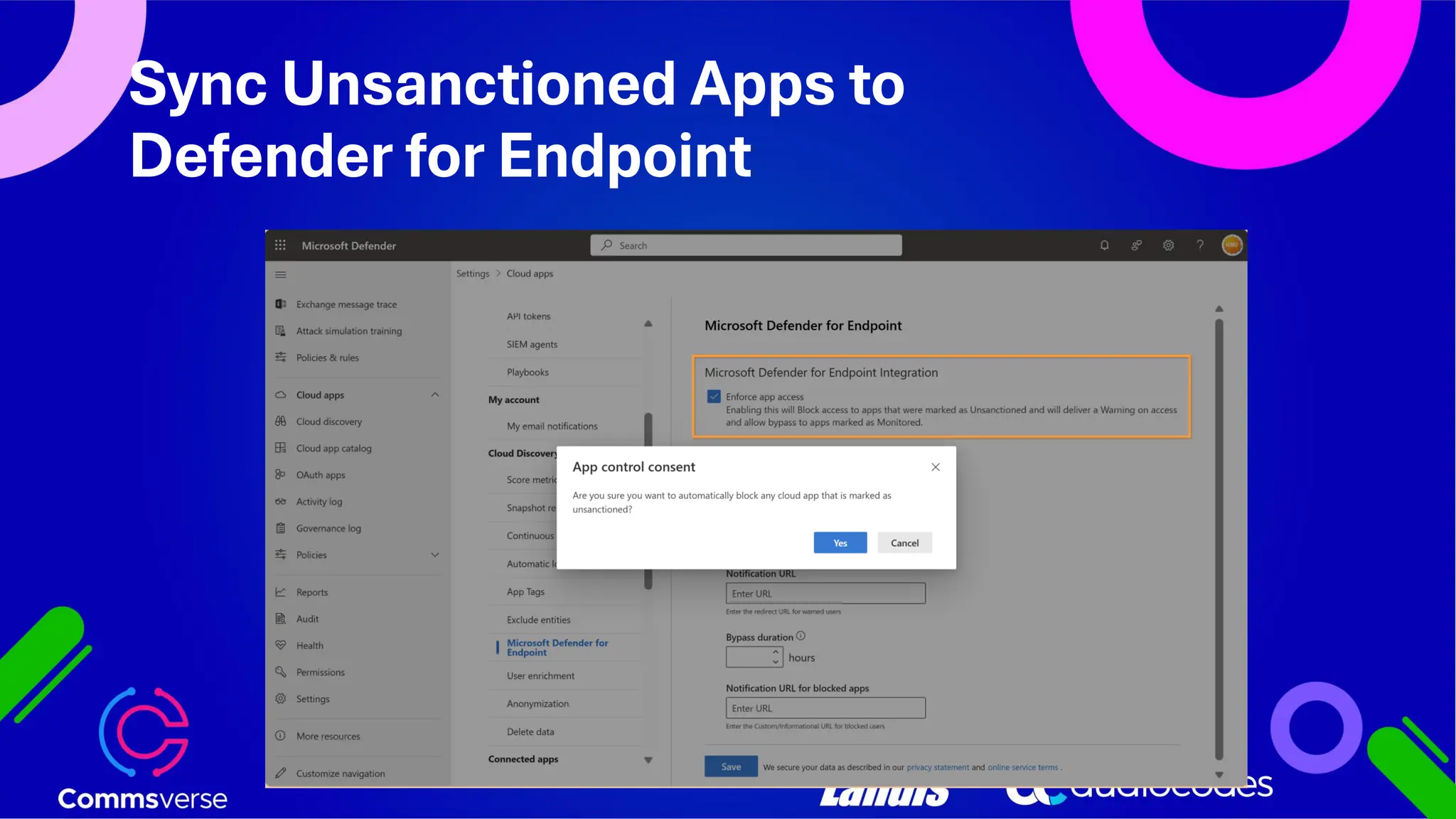 Sync Unsanctioned Apps to Defender for Endpoint 