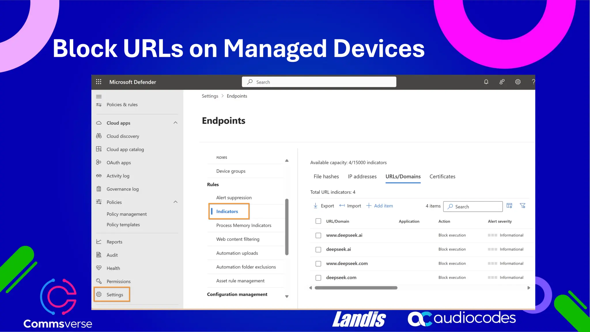 Block URLs on Managed Devices 