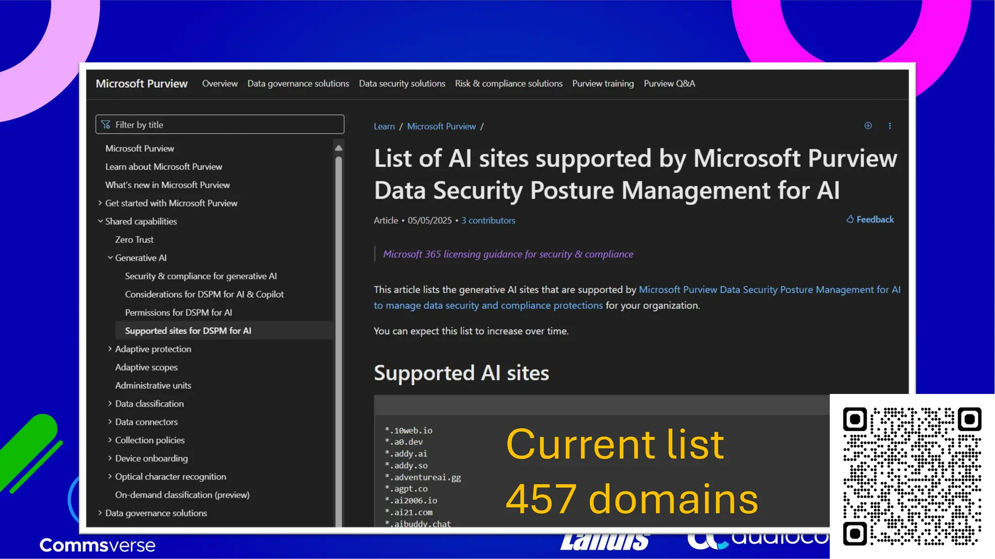 Current list 457 domains 