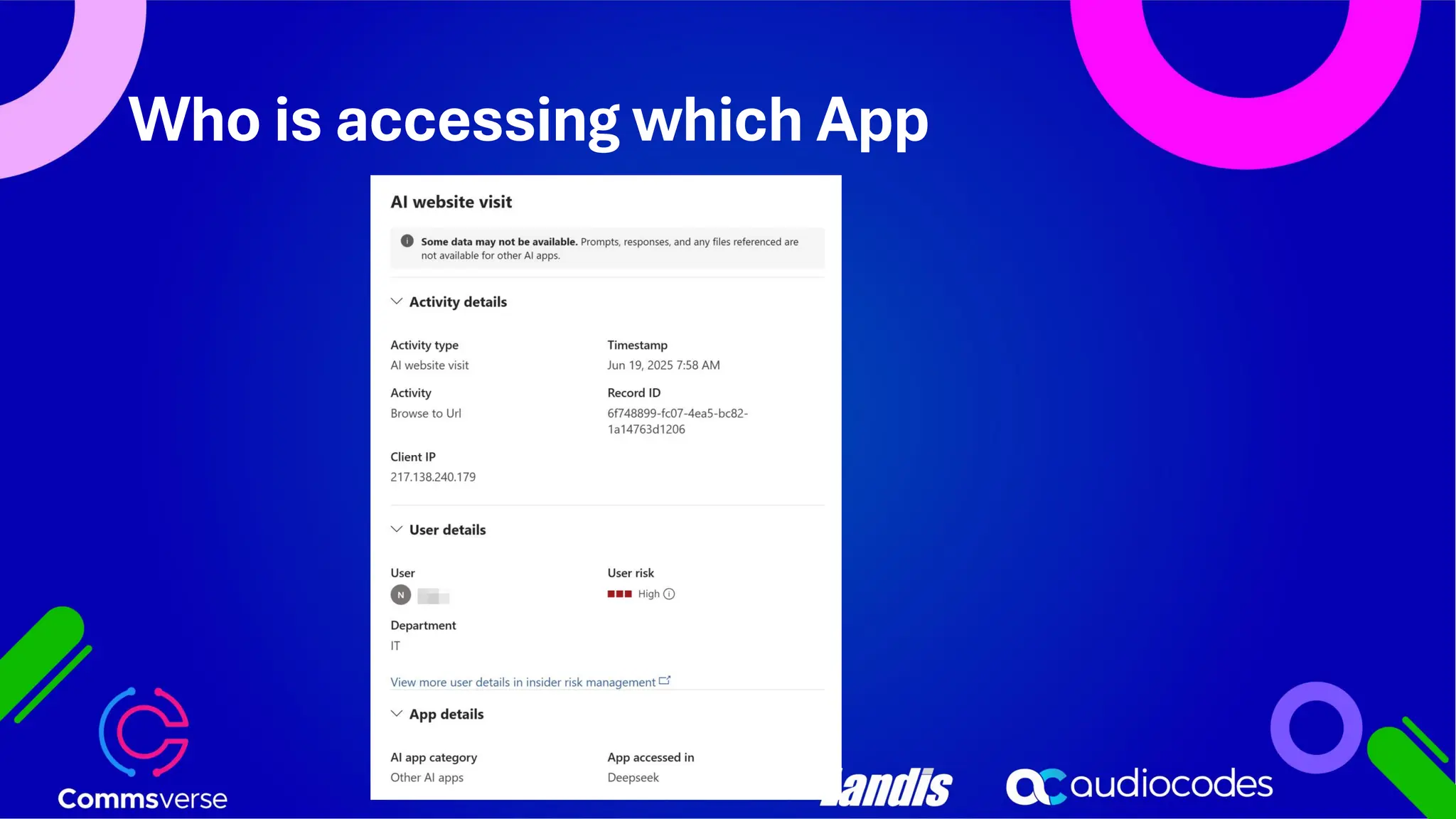 Who is accessing which App 